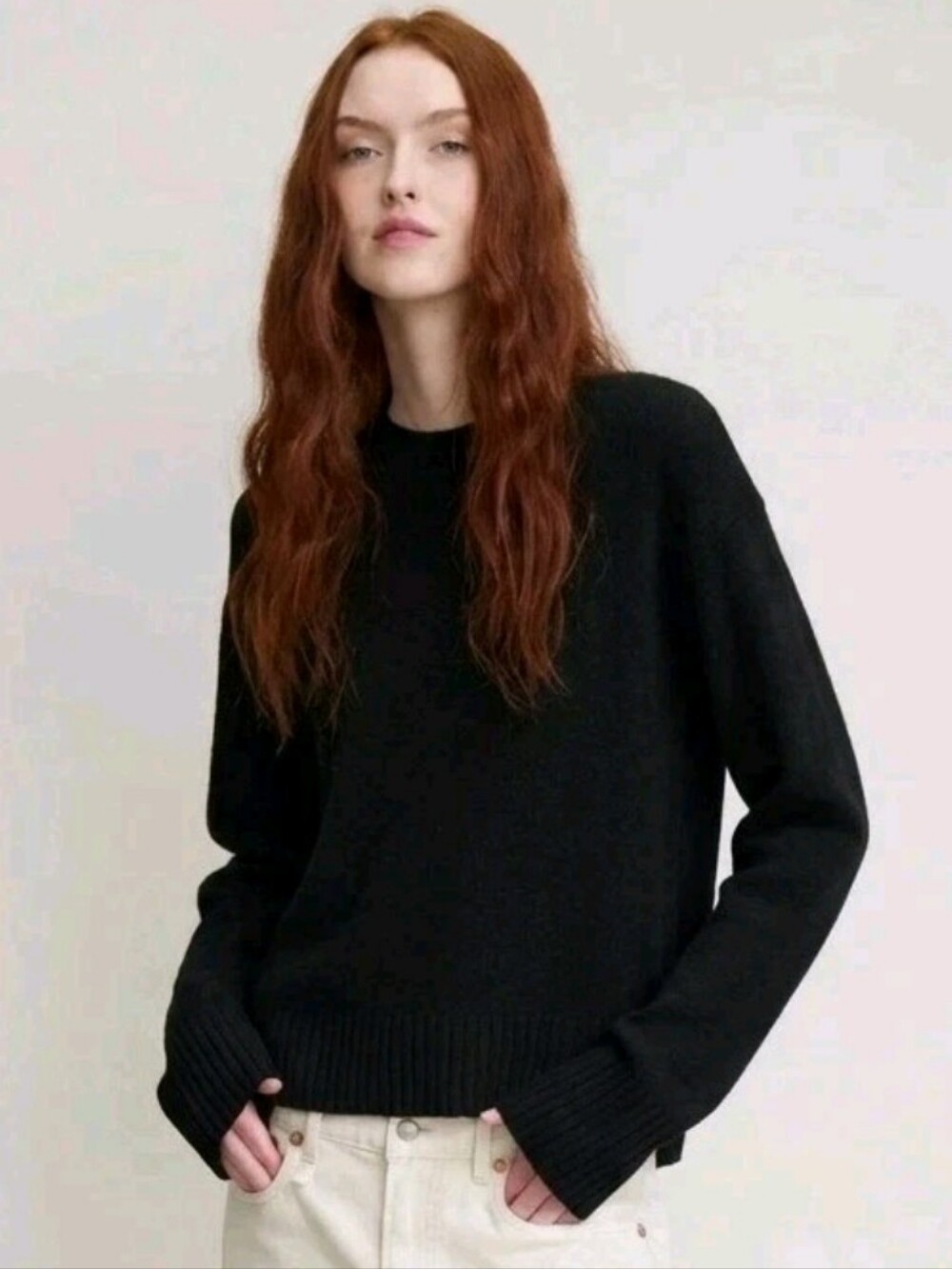 Doffer Boys Cashmere Pullover Sweater Crewneck Black Women's Size S/Petite
